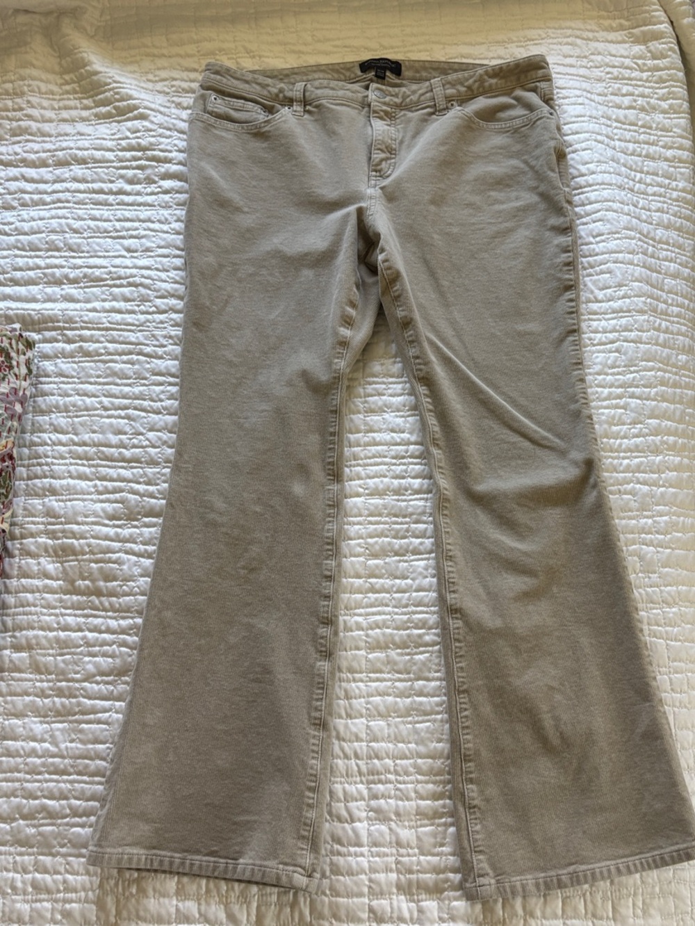 Banana Republic Low-Rise Bootcut Corduroy Jeans in Stone
